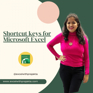 Shortcut keys for Microsoft Excel
