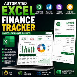 Automated Excel Profit & Loss Tracker: Invoice + Dashboard System